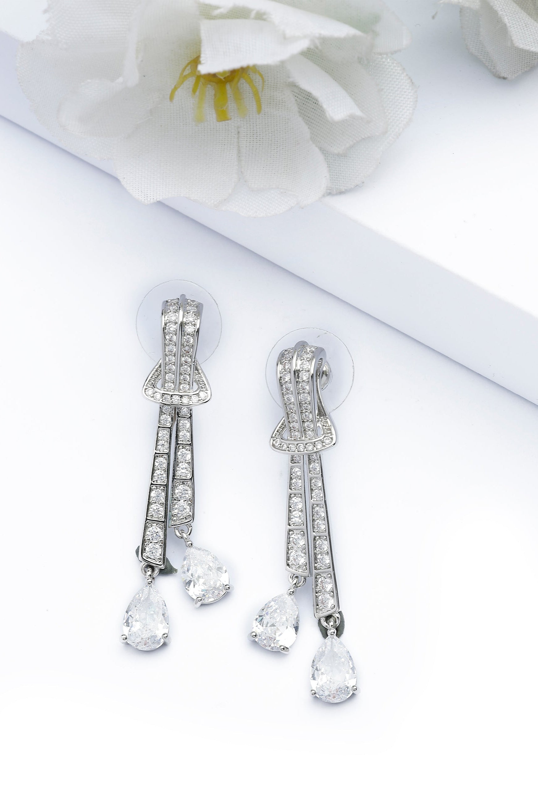 Silver Silver knot Dangle Earrings, Image 2 of 4