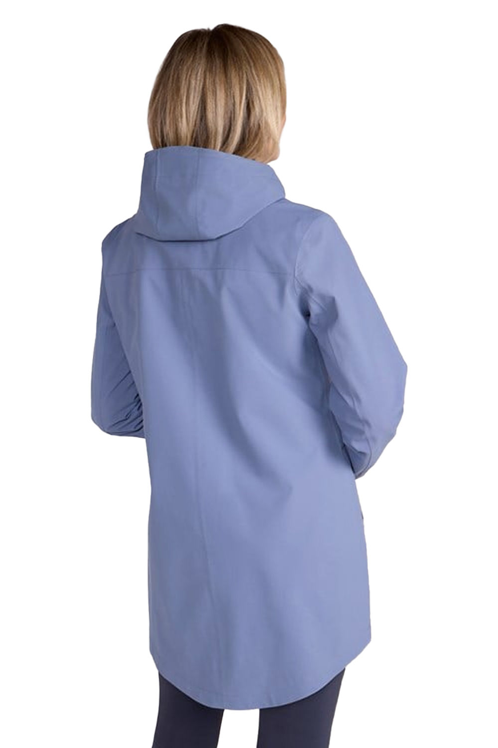 Blue April Longline Waterproof Jacket, Image 4 of 4