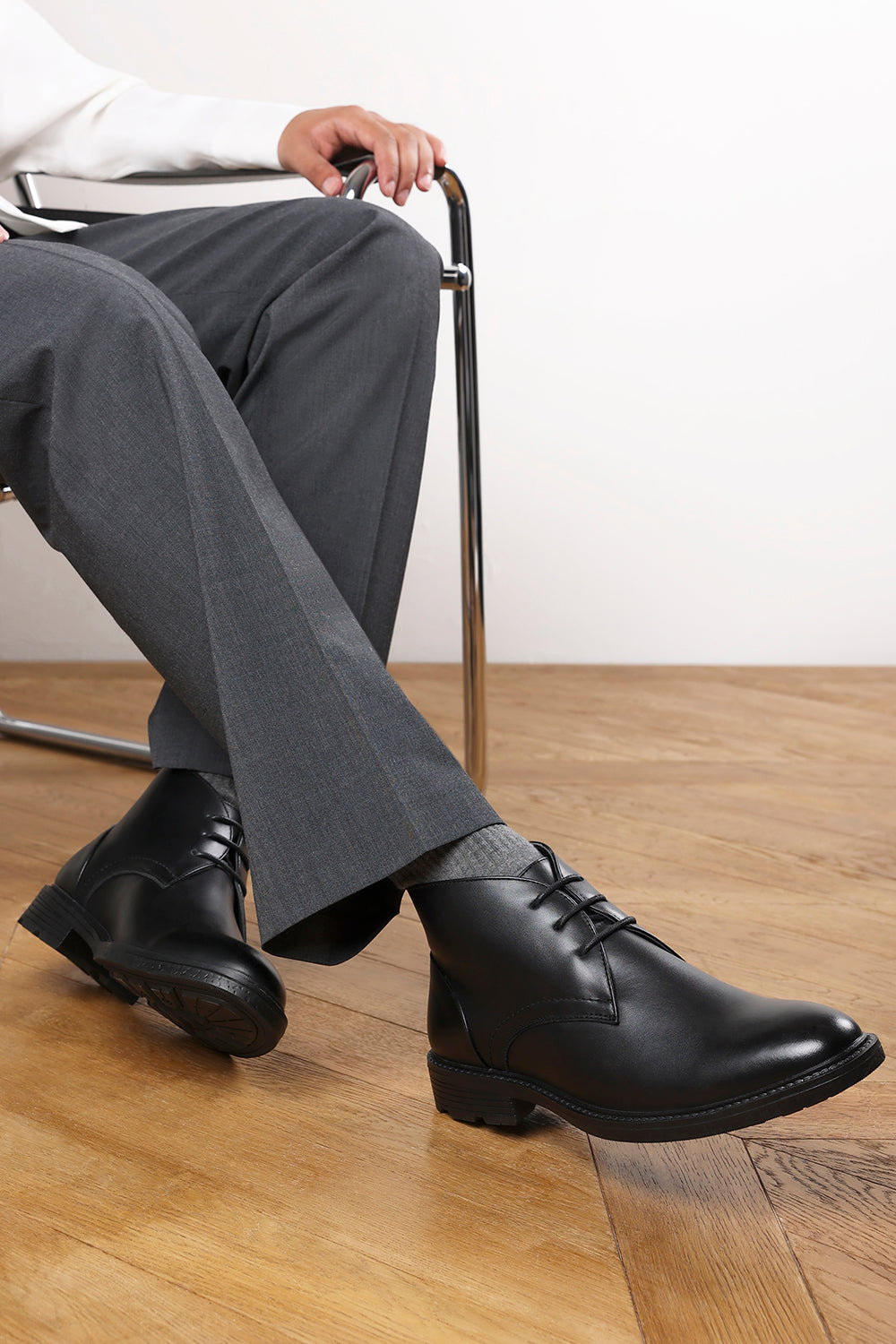 Black 'Mason' Lace Up Ankle Boots, Image 5 of 5