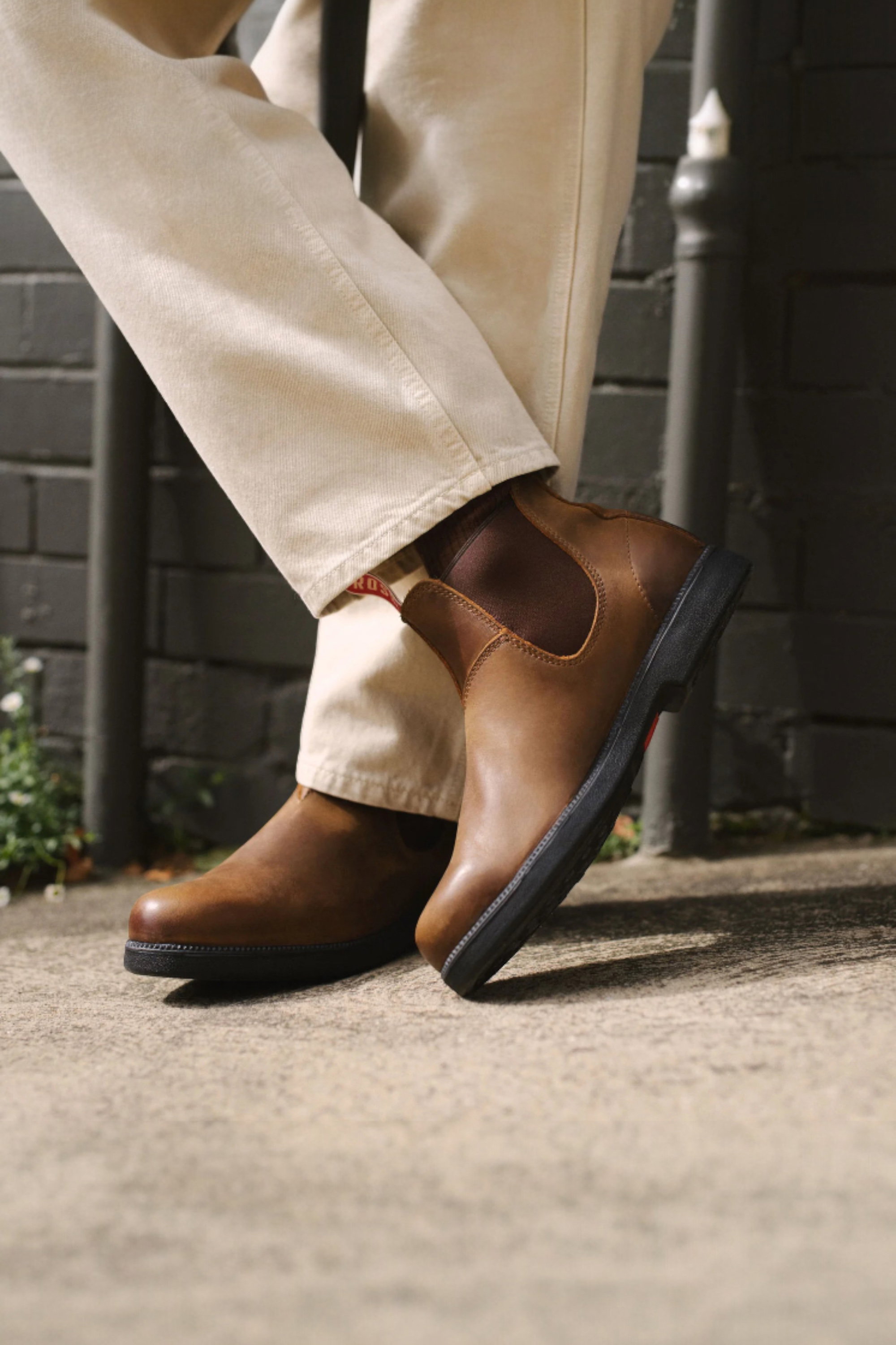 Tan Booma 607 Leather Chelsea Boots, Image 5 of 6
