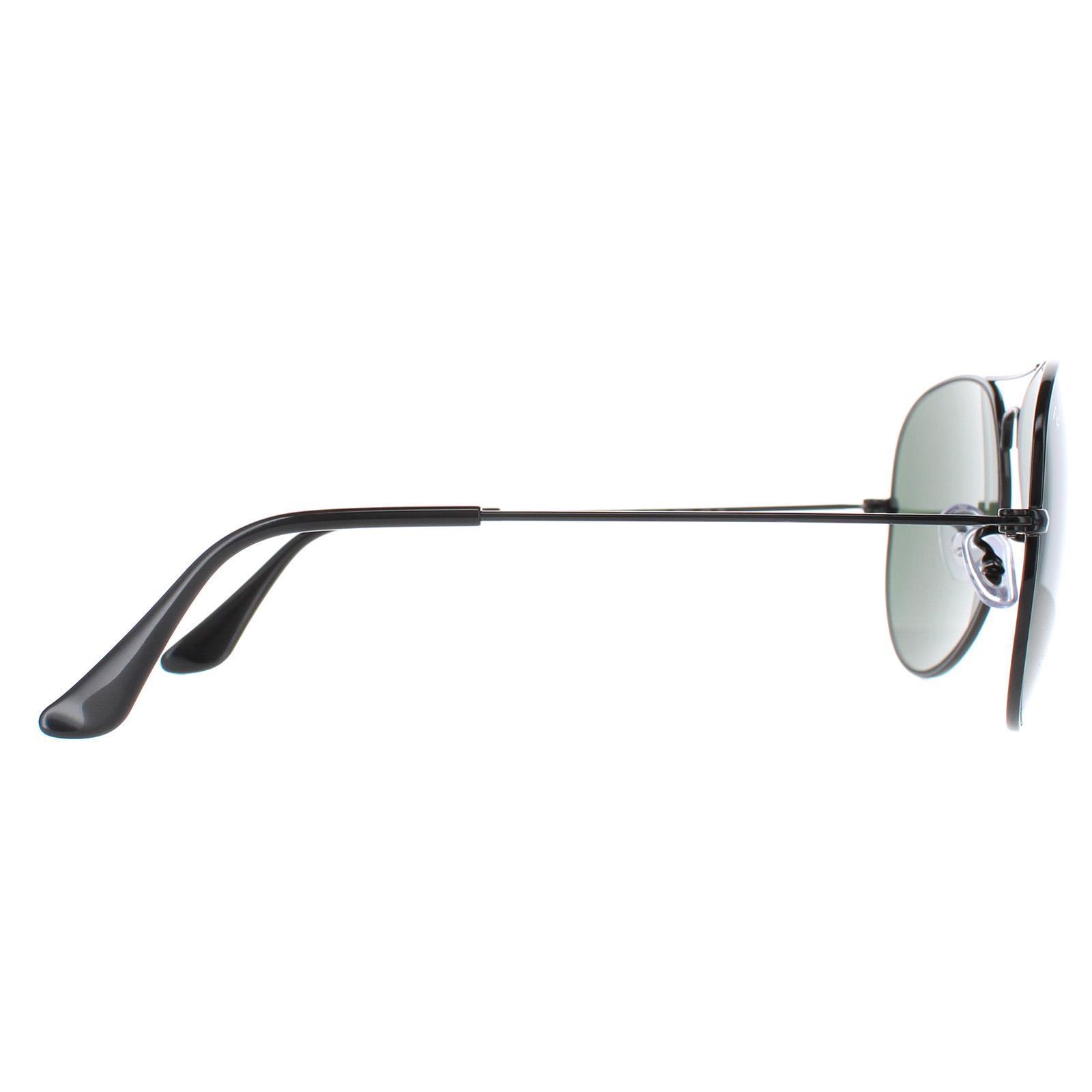 Black Aviator Black Green Aviator 3025 Sunglasses, Image 4 of 6