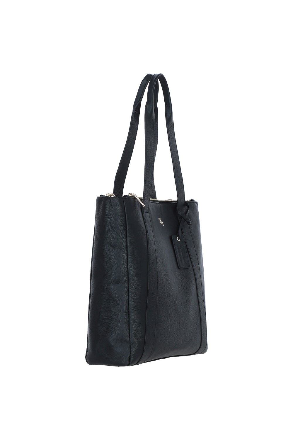 Black 'Consistenza Intensa' Ashwood Modern Black Leather Shoulder Bag, Image 4 of 4