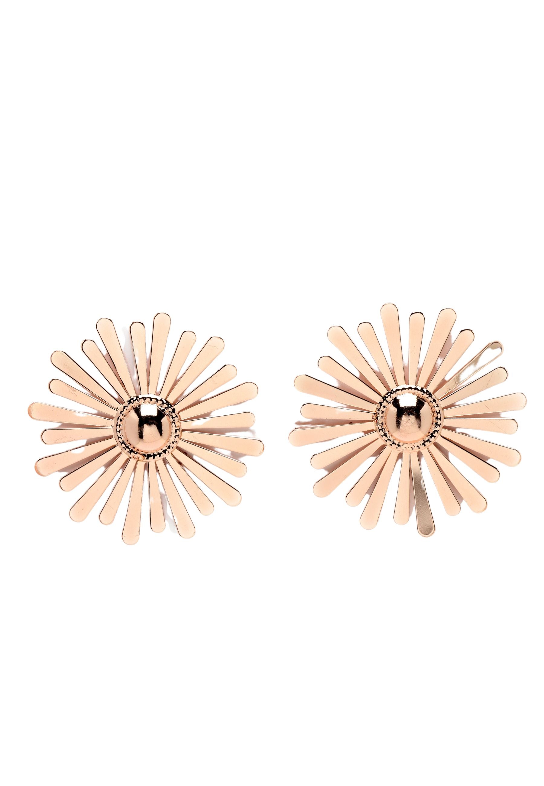 Metallic Floral Earrings