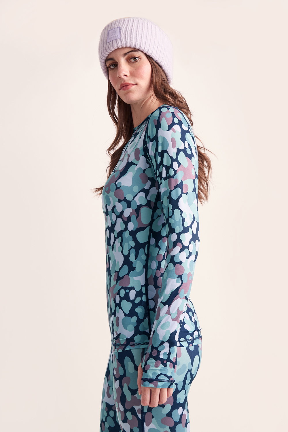 Blue Snowdon Thermal Crew Neck Base Layer, Image 5 of 6