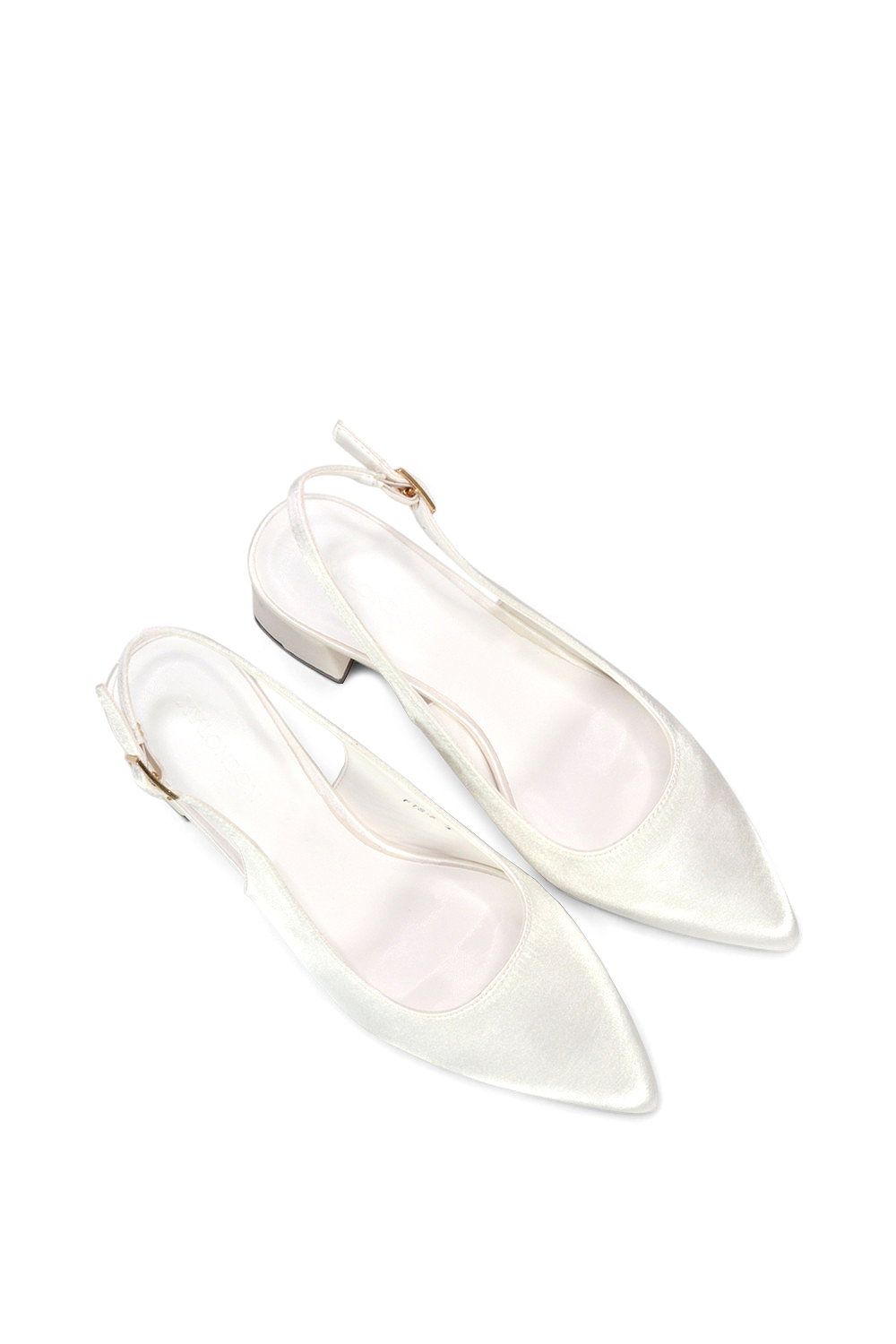 Ivory 'Virelai' Low Block Heel Bridal Heels With Slingback, Image 6 of 6