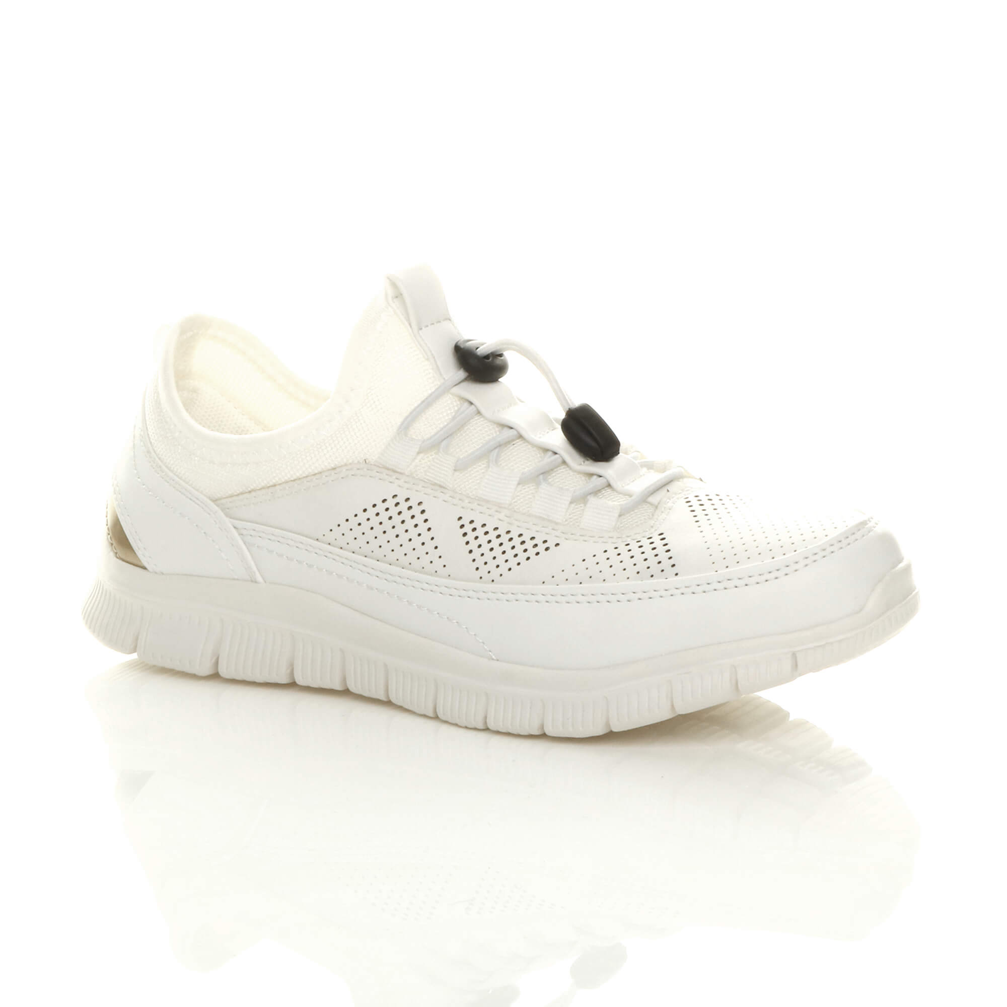 Black Lace Up Memory Foam Trainers