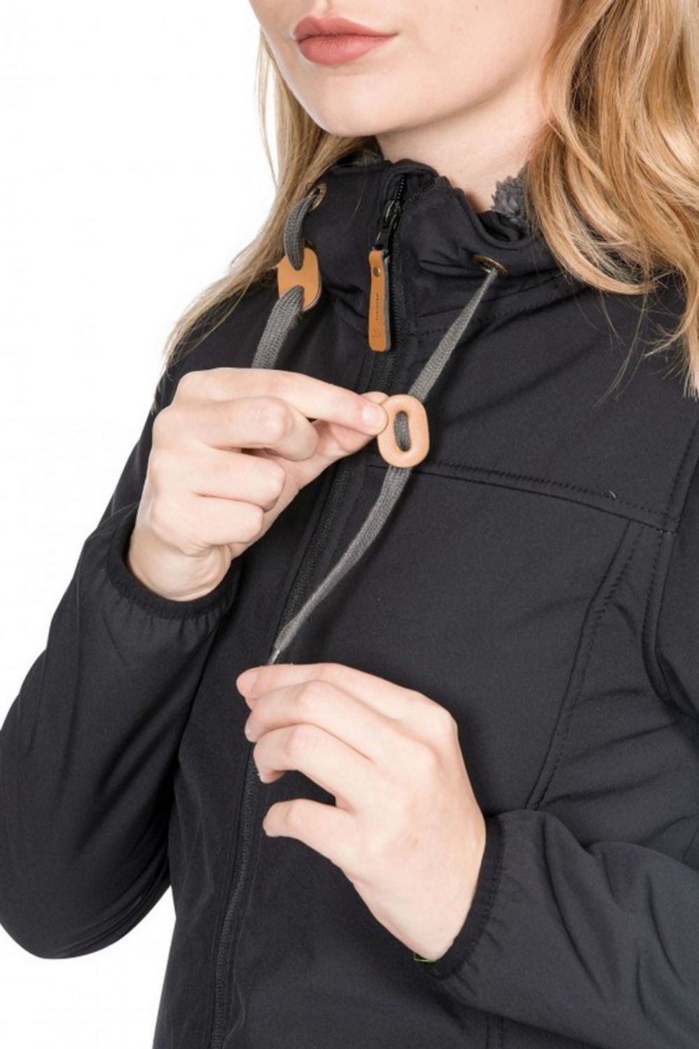 Black Kristen Long Hooded Waterproof Jacket, Image 5 of 8