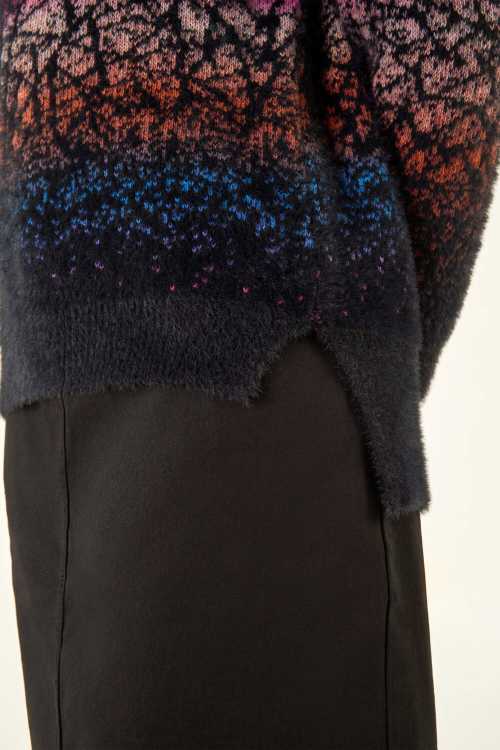 Black Gradient Knit Jumper, Image 6 of 5