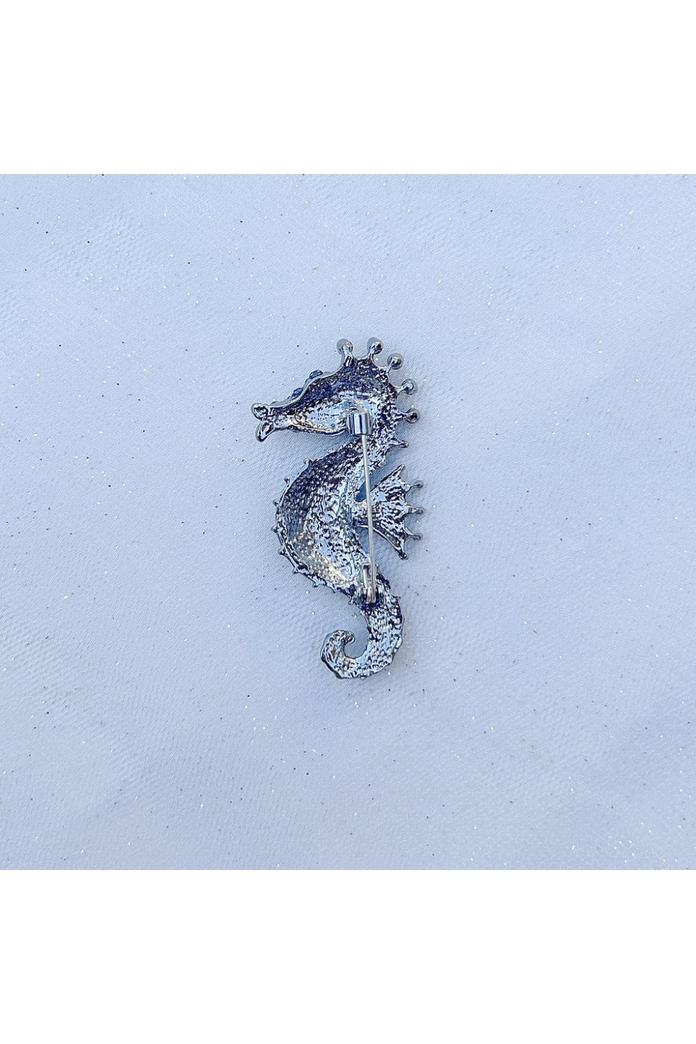 Blue Seahorse Brooch, Image 3 of 4