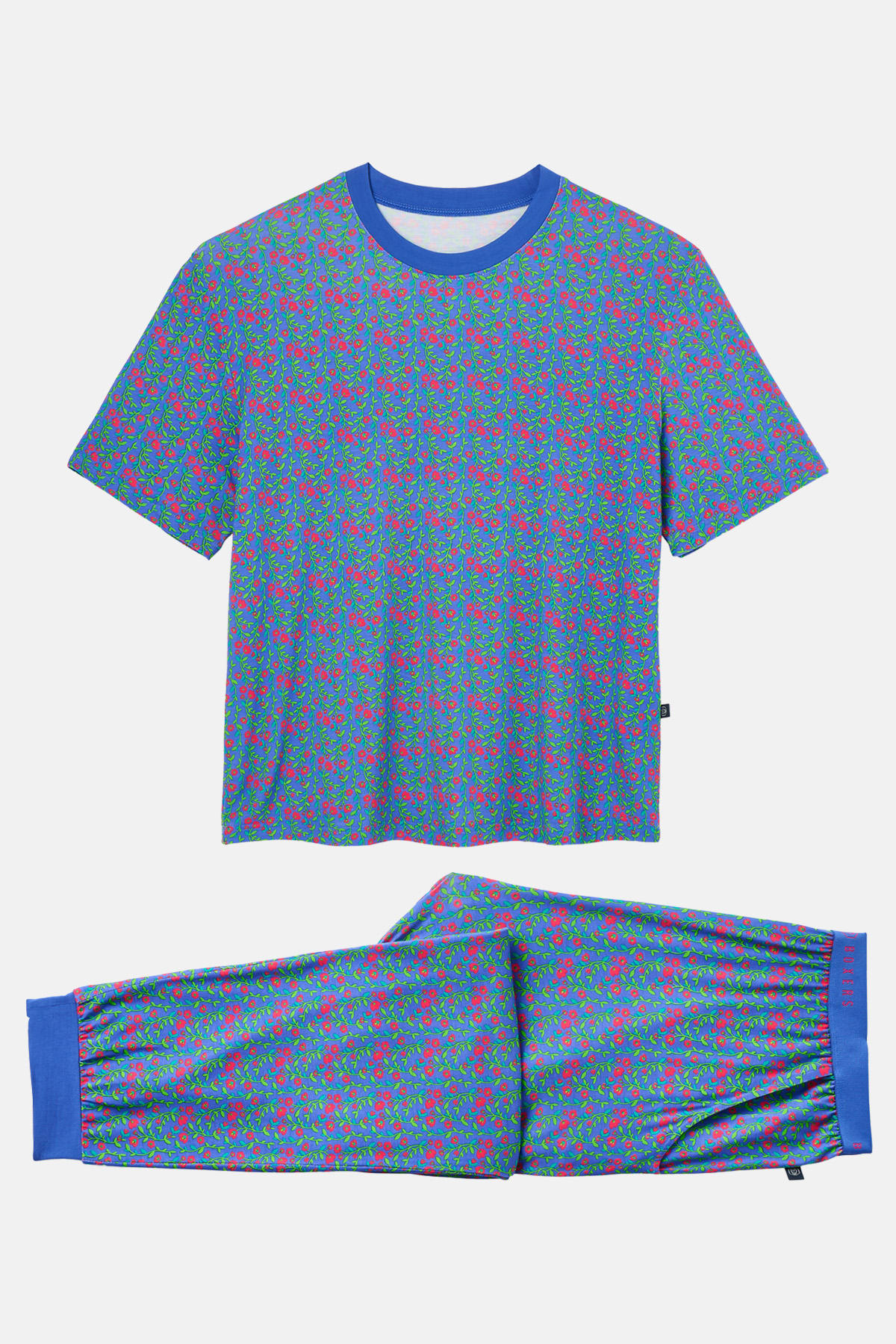 Blue "Boom Bloom!" Bamboo Pyjama Set, Image 4 of 6