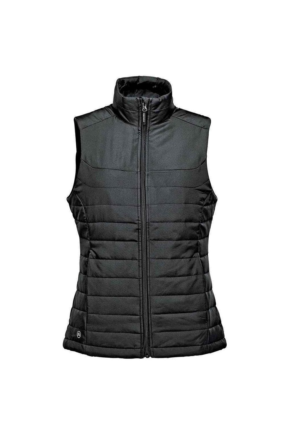 Black Nautilus Quilted Body Warmer, Image 2 of 3