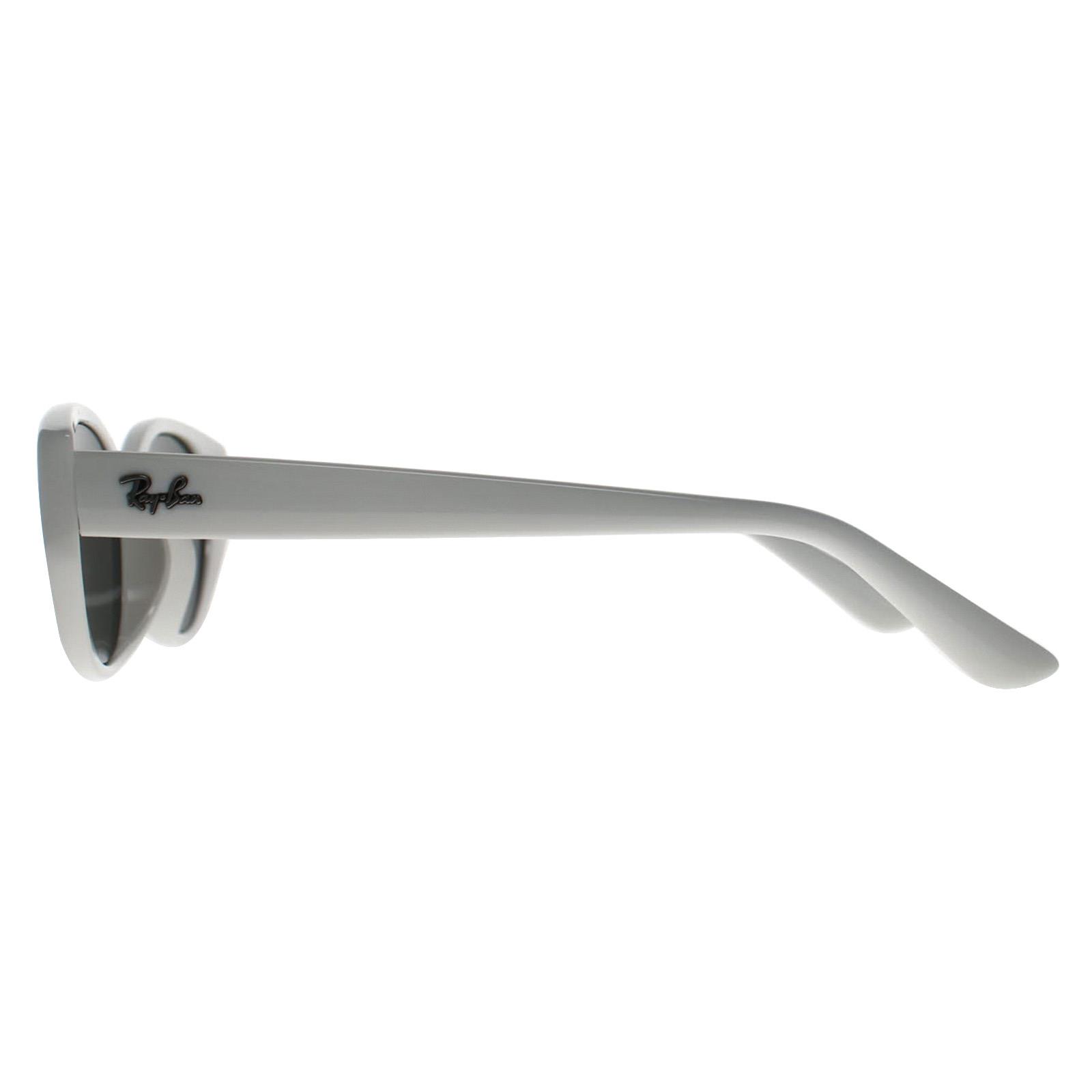 White Ray-Ban White Oval Polished White Dark Grey RB4457D Bio Based, Image 3 of 3