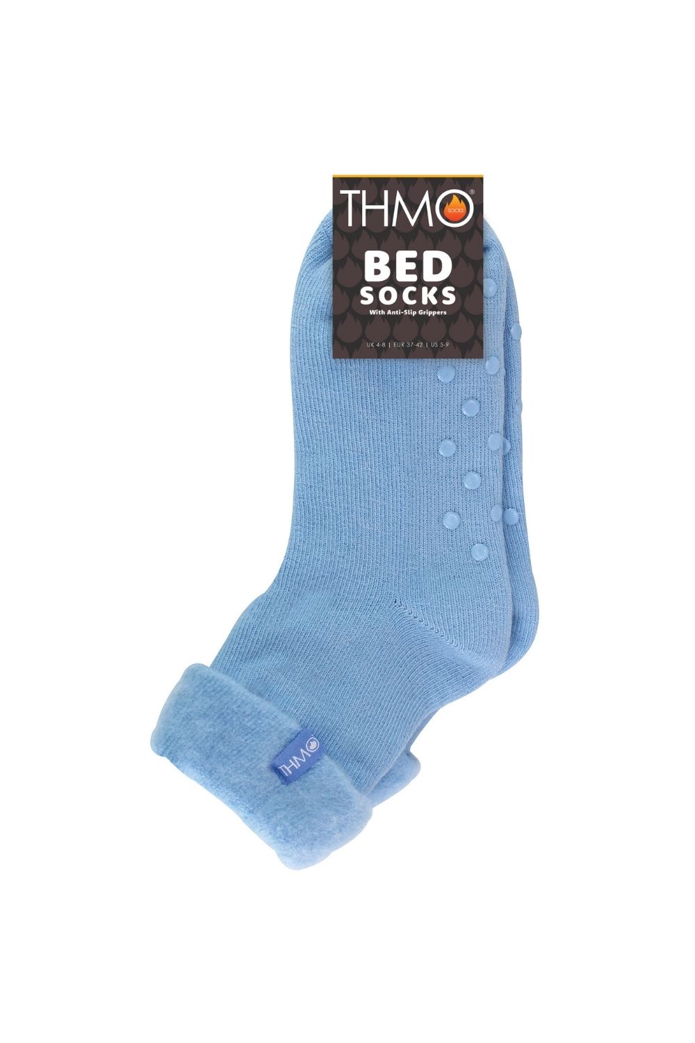 Blue 1 Pack Ladies Soft Plush Lined Slipper Bed Socks, Image 2 of 3