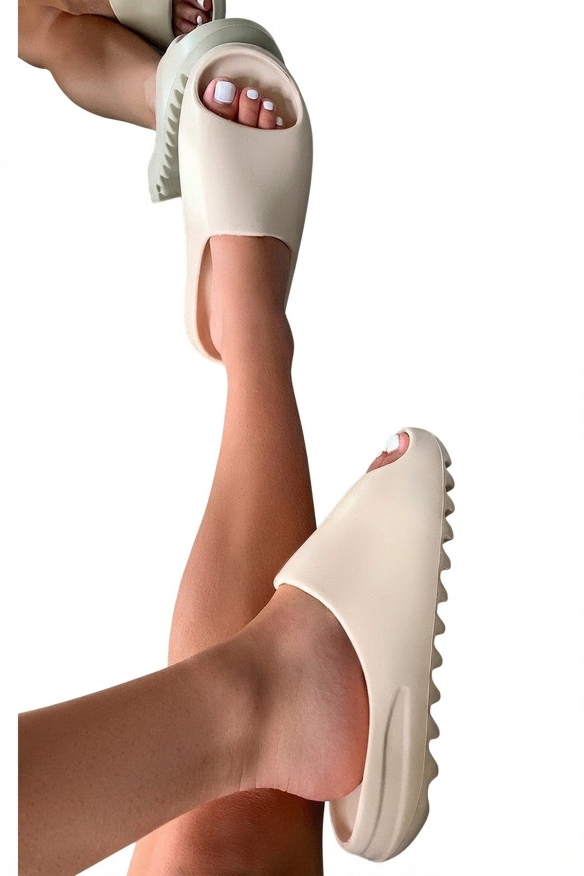 Beige iKrush Beige Lou Slip On Sandals, Image 5 of 8