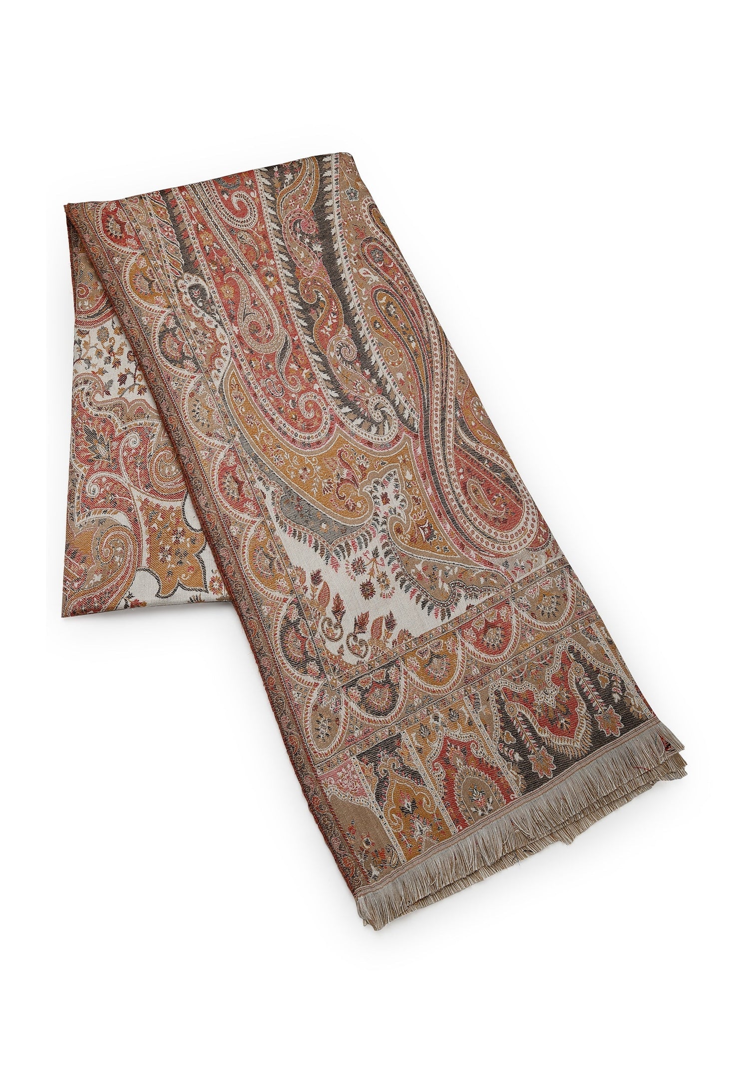 Multi Kashmiri Jamawar Scarf