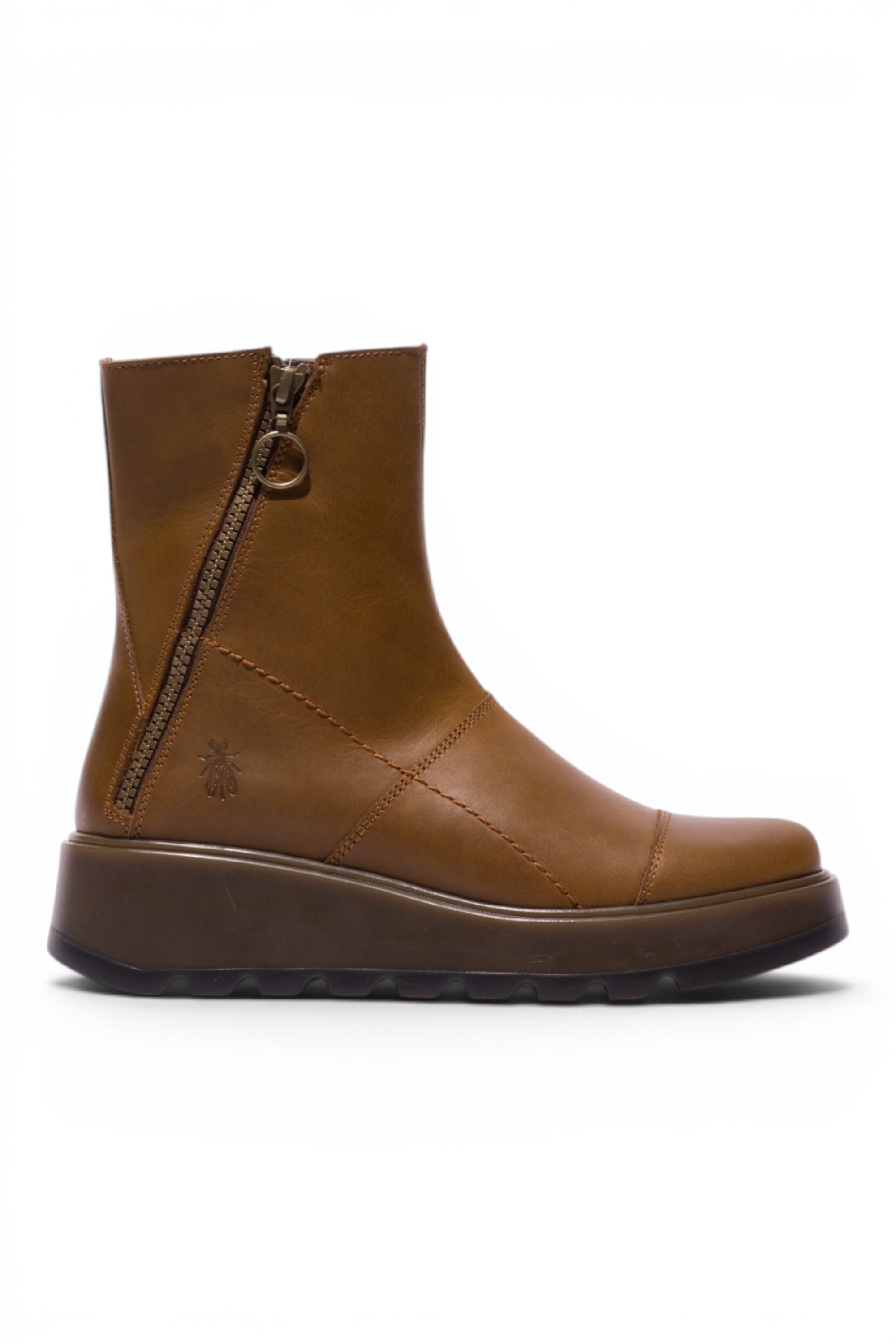 Camel Womens Leather Platform Boots-TARP553FLY, Image 1 of 5