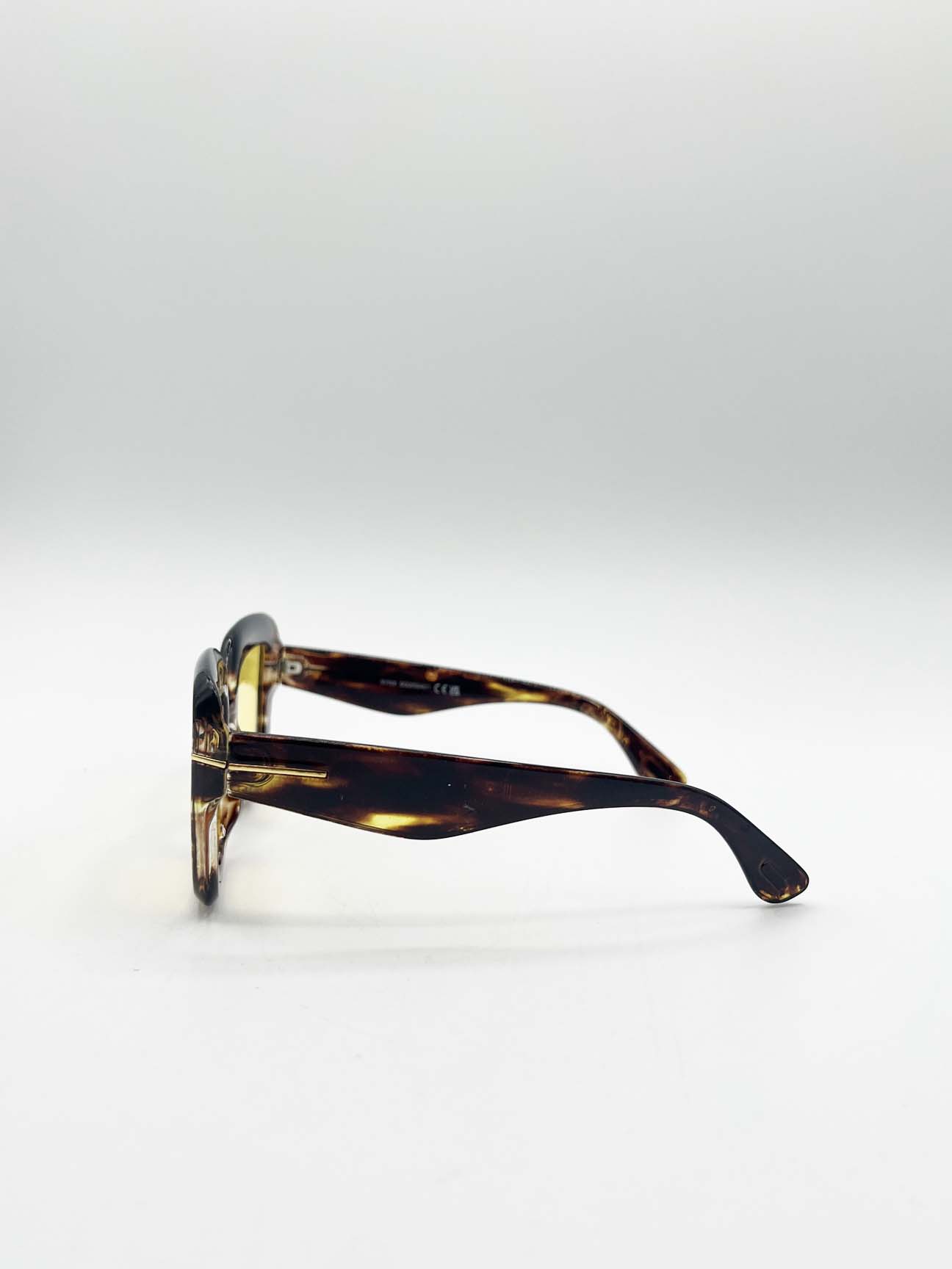 Yellow Bold Square Sunglasses in Leopard Yellow, Image 5 of 6