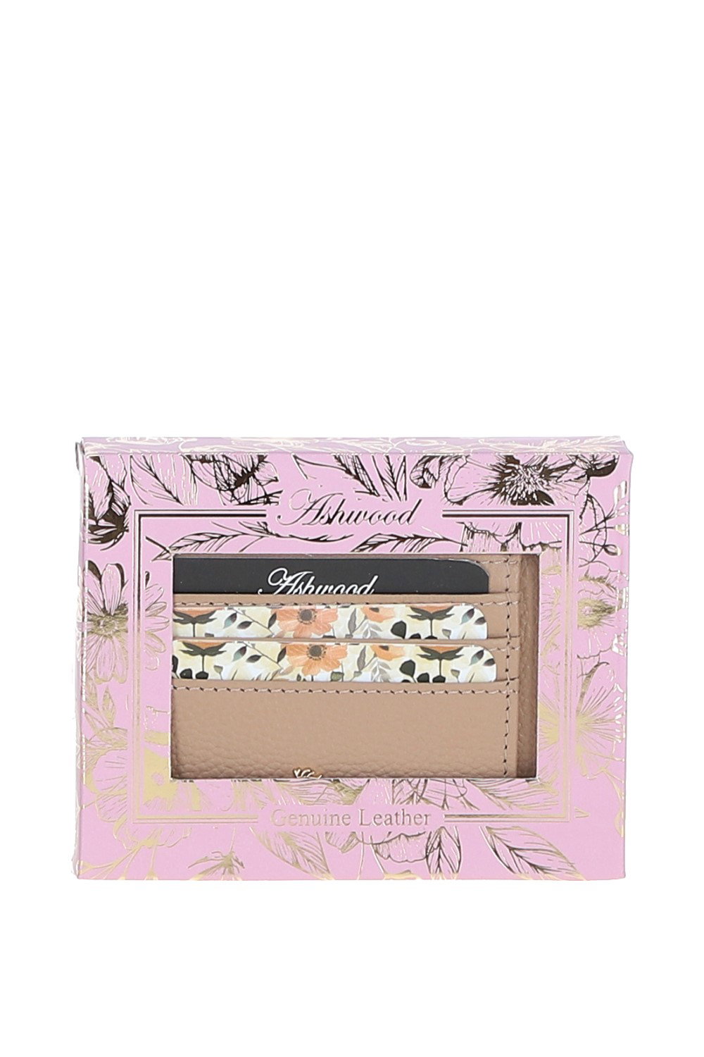 Beige Real Leather Small Purse with RFID Protection, Image 2 of 4