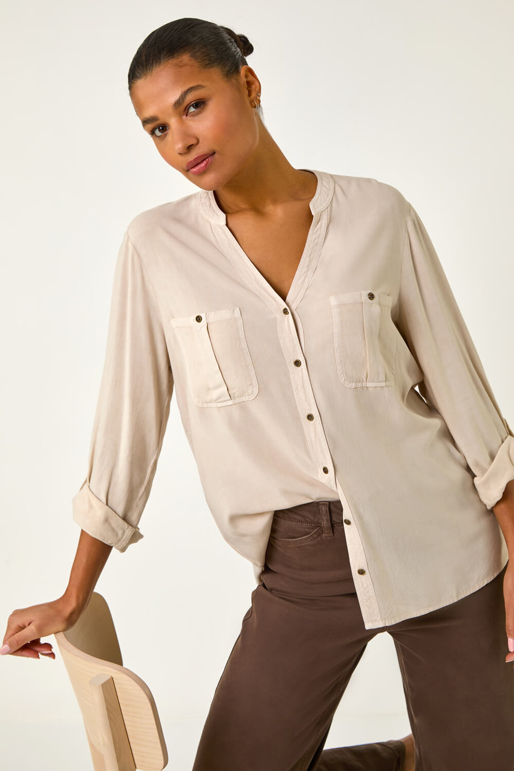 Stone Buttoned Pocket Shirt, Image 1 of 5