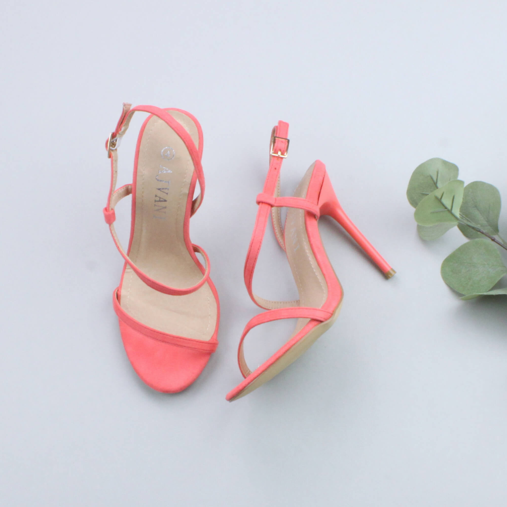 Coral AJVANI Coral High Heel Party Barely There Sandals, Image 4 of 6