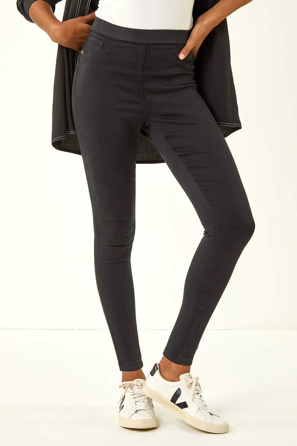 Black Lift Slim & Shape Cotton Blend Stretch Jegging, Image 5 of 5