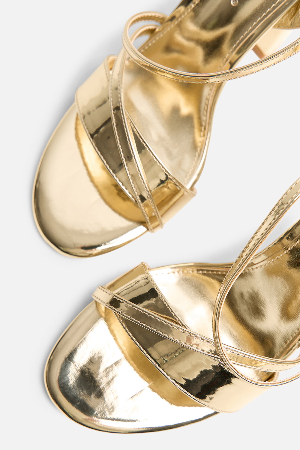 Gold Grove Gold Metallic Round Toe Block Heels, Image 4 of 4