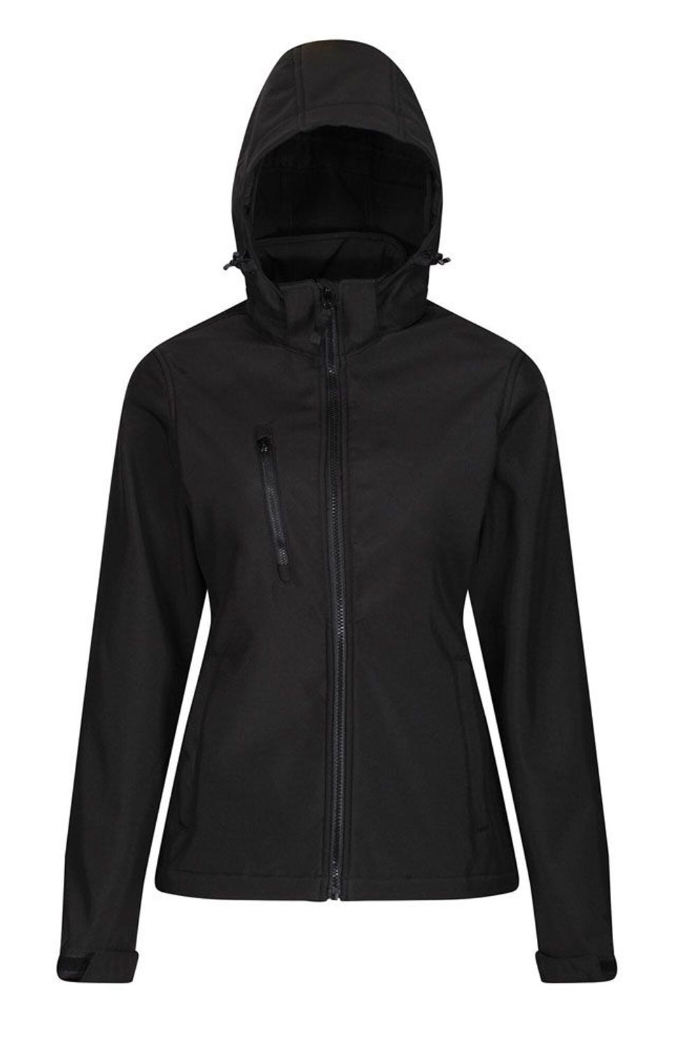 Black Venturer Hooded Soft Shell Jacket, Image 1 of 4
