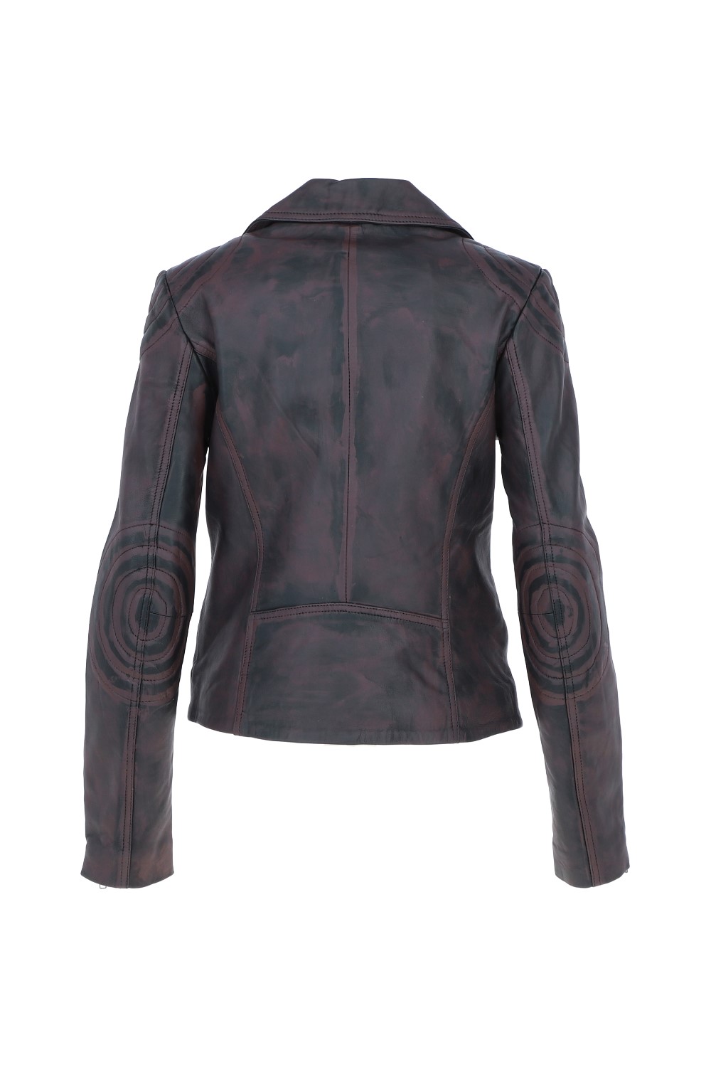 Black Ashwood Leather Black Real Leather Antique Biker Jacket, Image 4 of 5