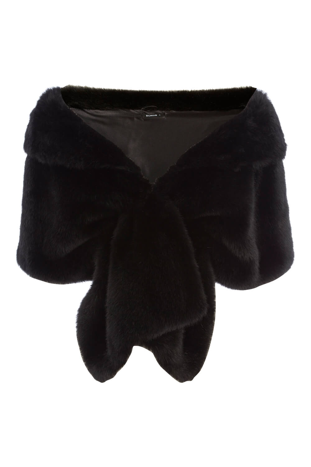 Black Faux Fur Shawl, Image 6 of 5