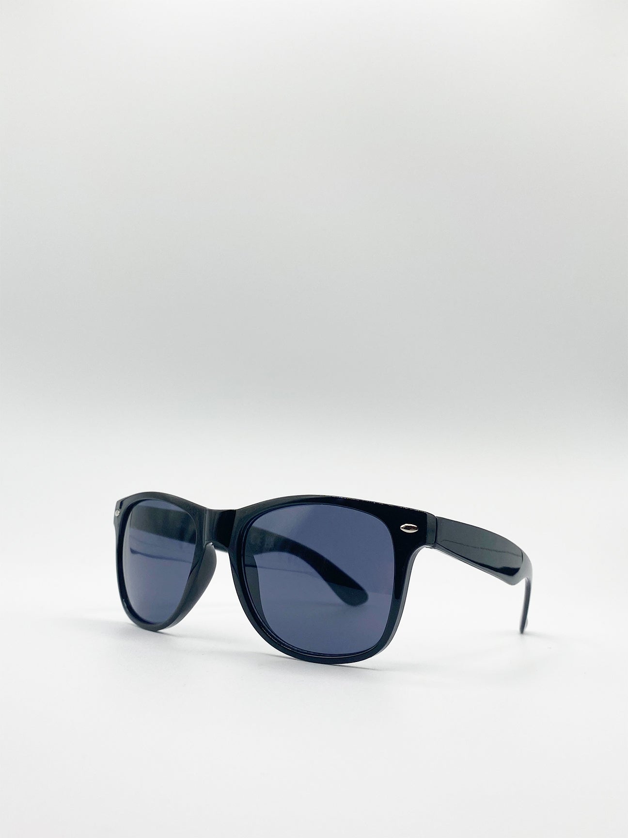 Black Classic Wayfarer Sunglasses, Image 3 of 5
