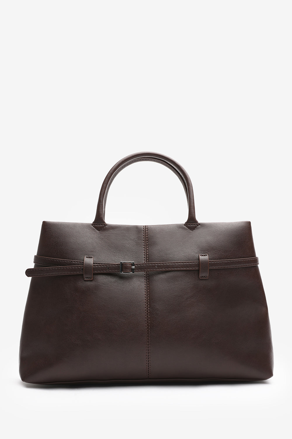 Brown Flores Luxury Structured Leather Tote Bag, Image 1 of 8