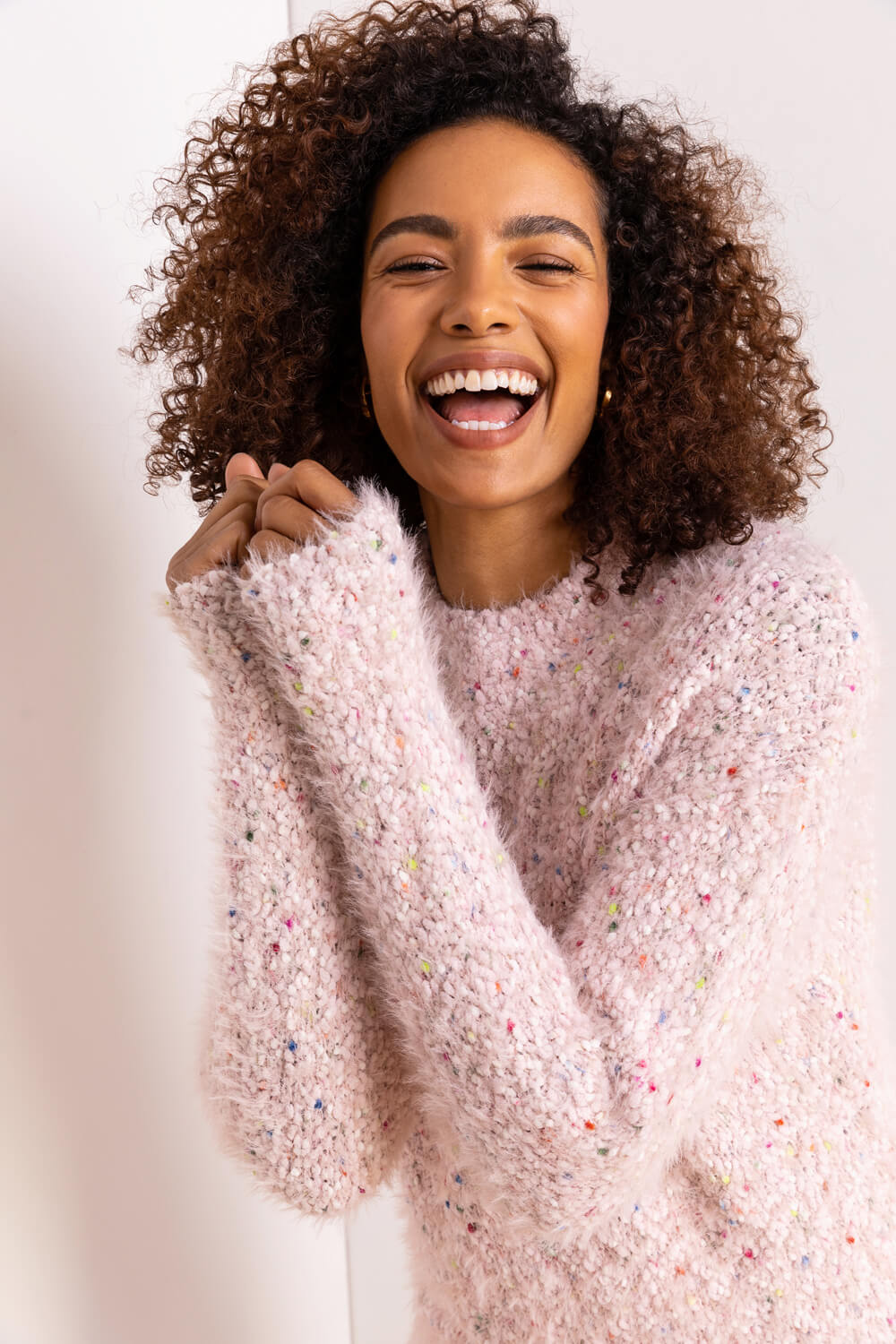  High Neck Fluffy Jumper, Image 5 of 5
