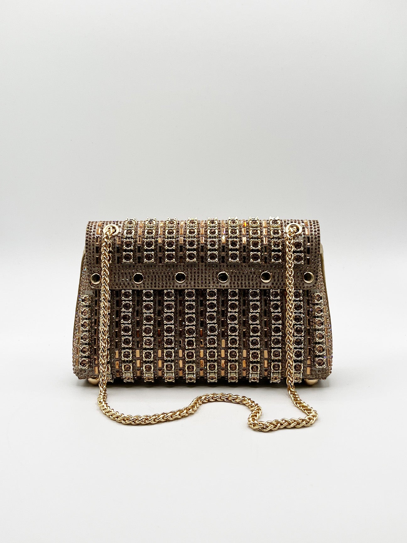 Gold Gold Embellished Shoulder Bag, Image 5 of 6