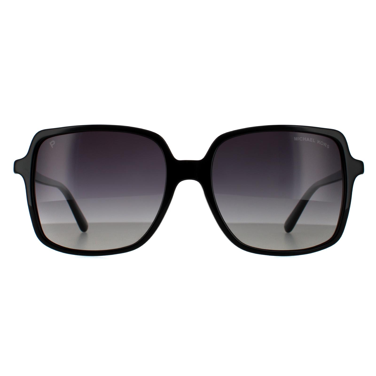Black Michael Kors Black Square Grey Grey Gradient Polarized Sunglasses, Image 1 of 4