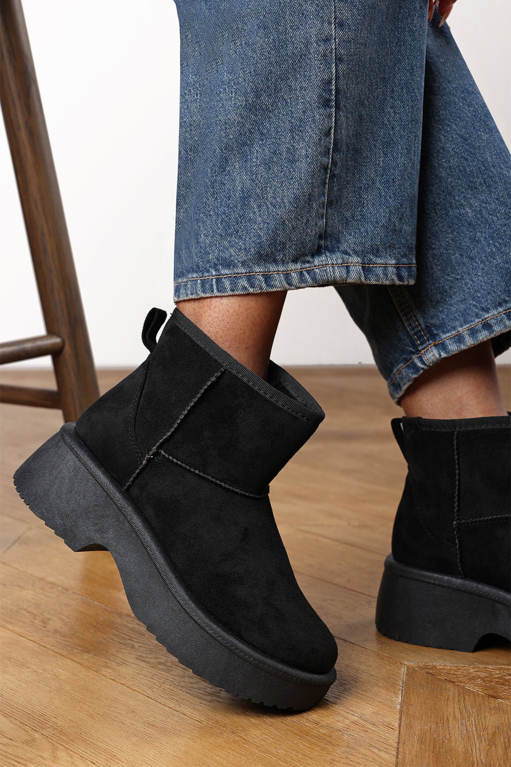 Black 'Esme' Platform Ankle Boots, Image 7 of 7