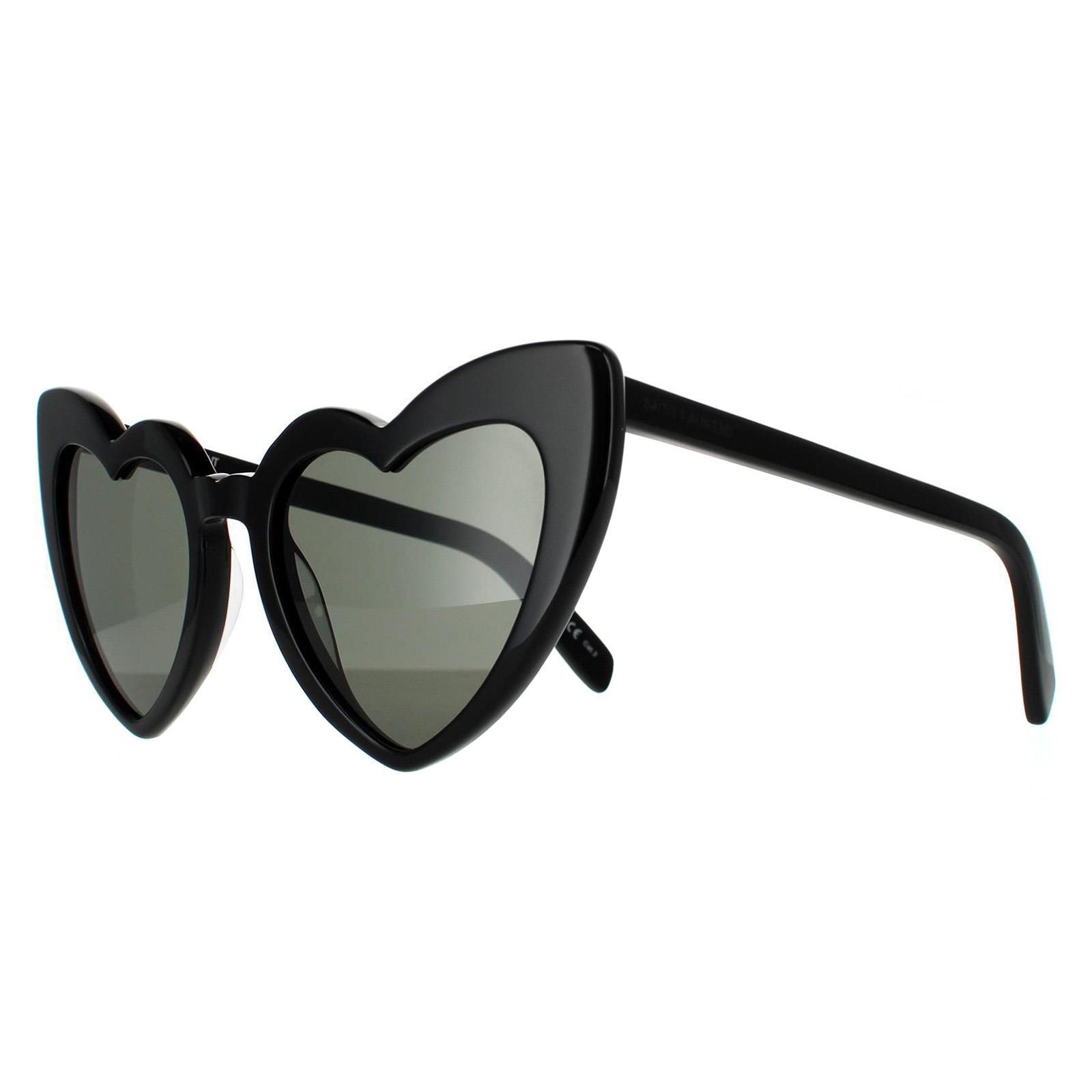 Black Saint Laurent Black Cat Eye Black Grey Sunglasses, Image 2 of 6