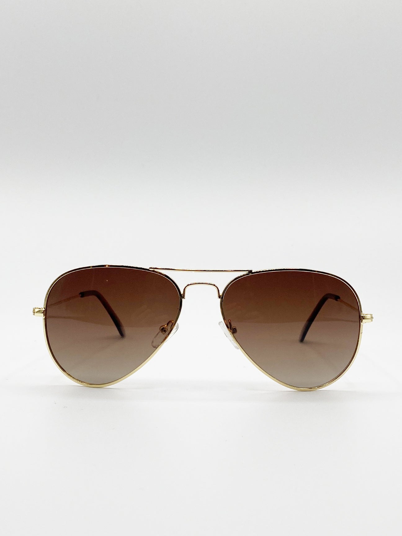 Brown Classic Brown Aviator Sunglasses Polarized