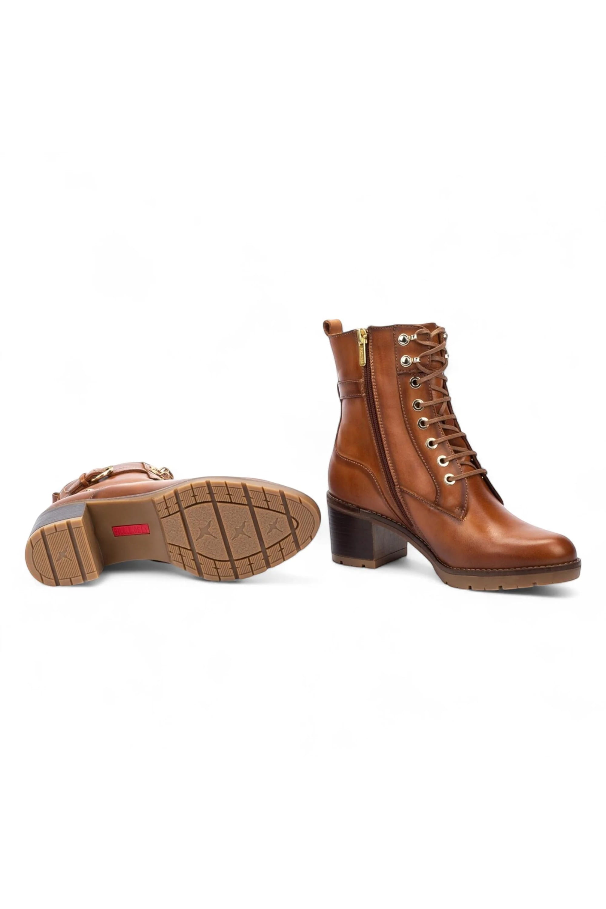 Brown Women’s Combat Ankle Boots -W7H-8510, Image 5 of 8