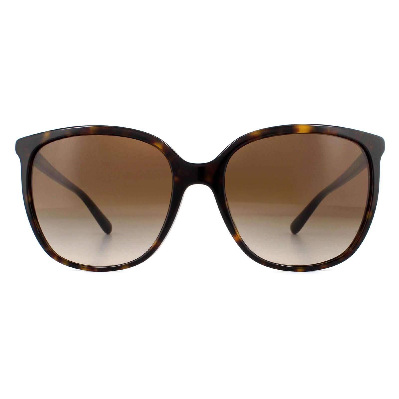 Brown Michael Kors Brown Square Dark Tortoise Brown Gradient Sunglasses, Image 1 of 6