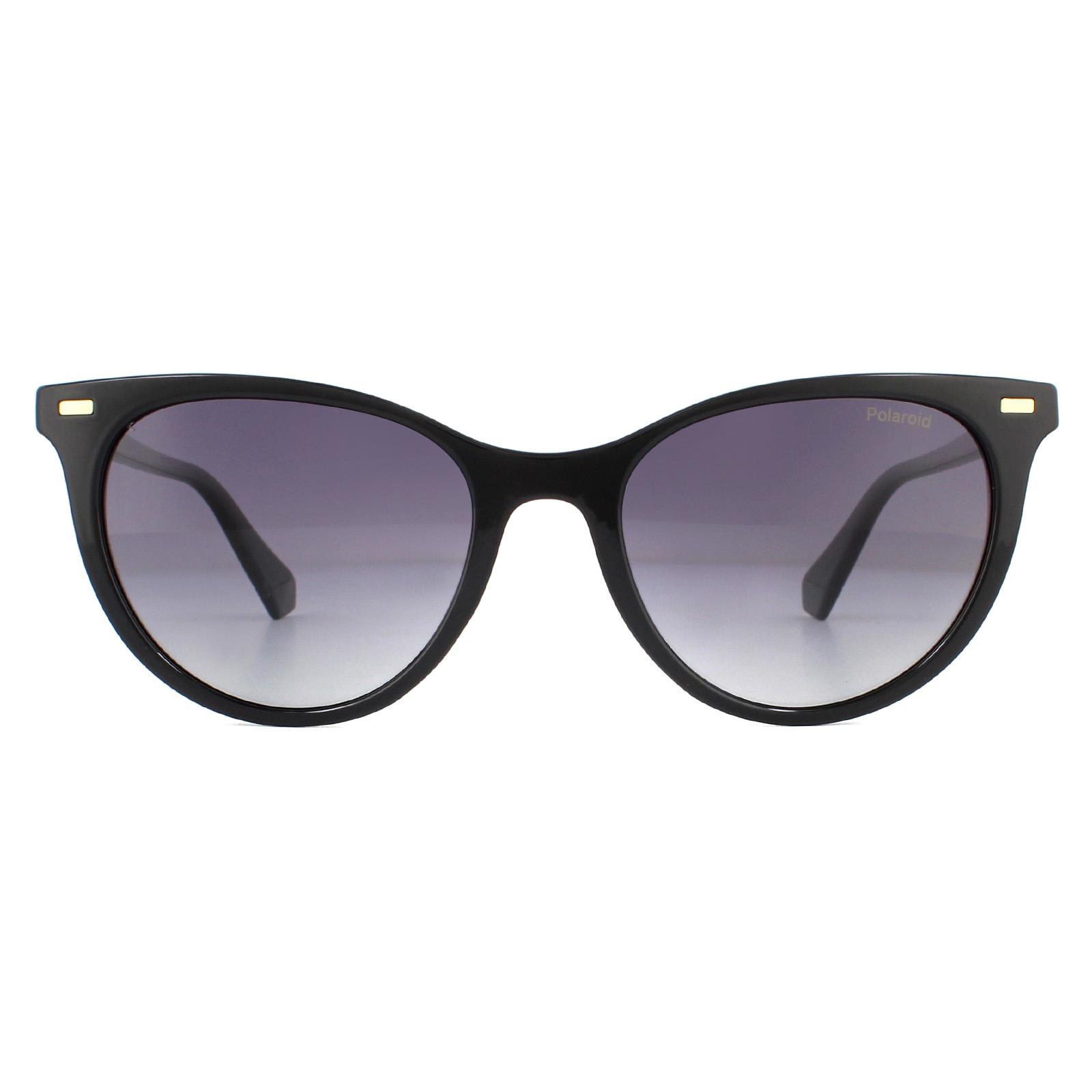 Cat Eye Black Grey Grey Gradient Polarized Sunglasses, Image 1 of 4