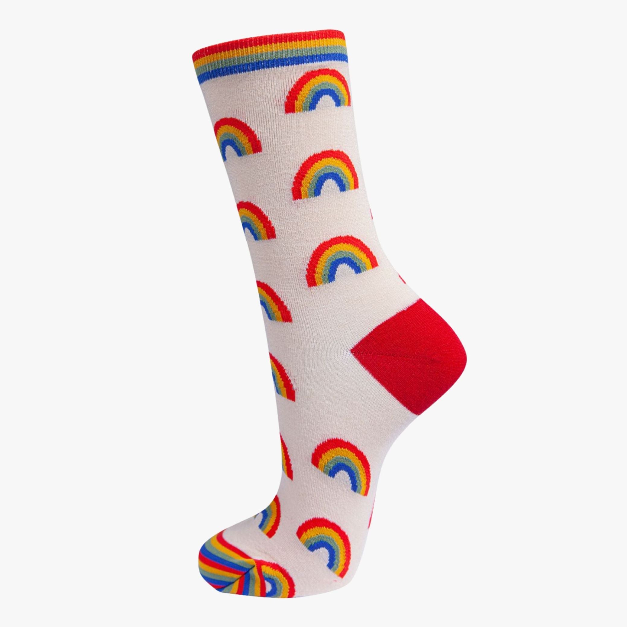 Multi Rainbow Stripes Bamboo Socks Gift Box Multicoloured, Image 4 of 4