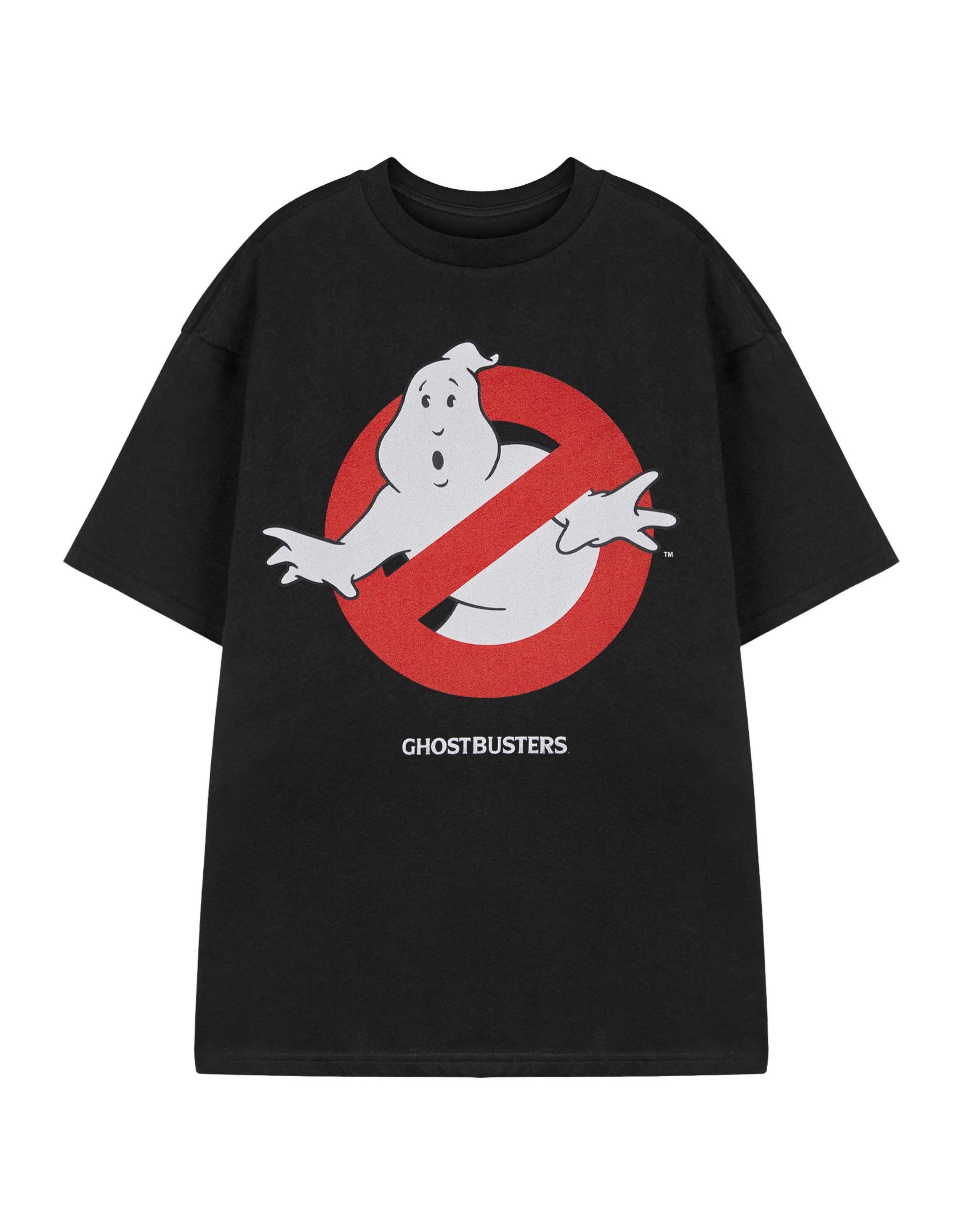 Black Ghostbusters Classic Logo T-Shirt