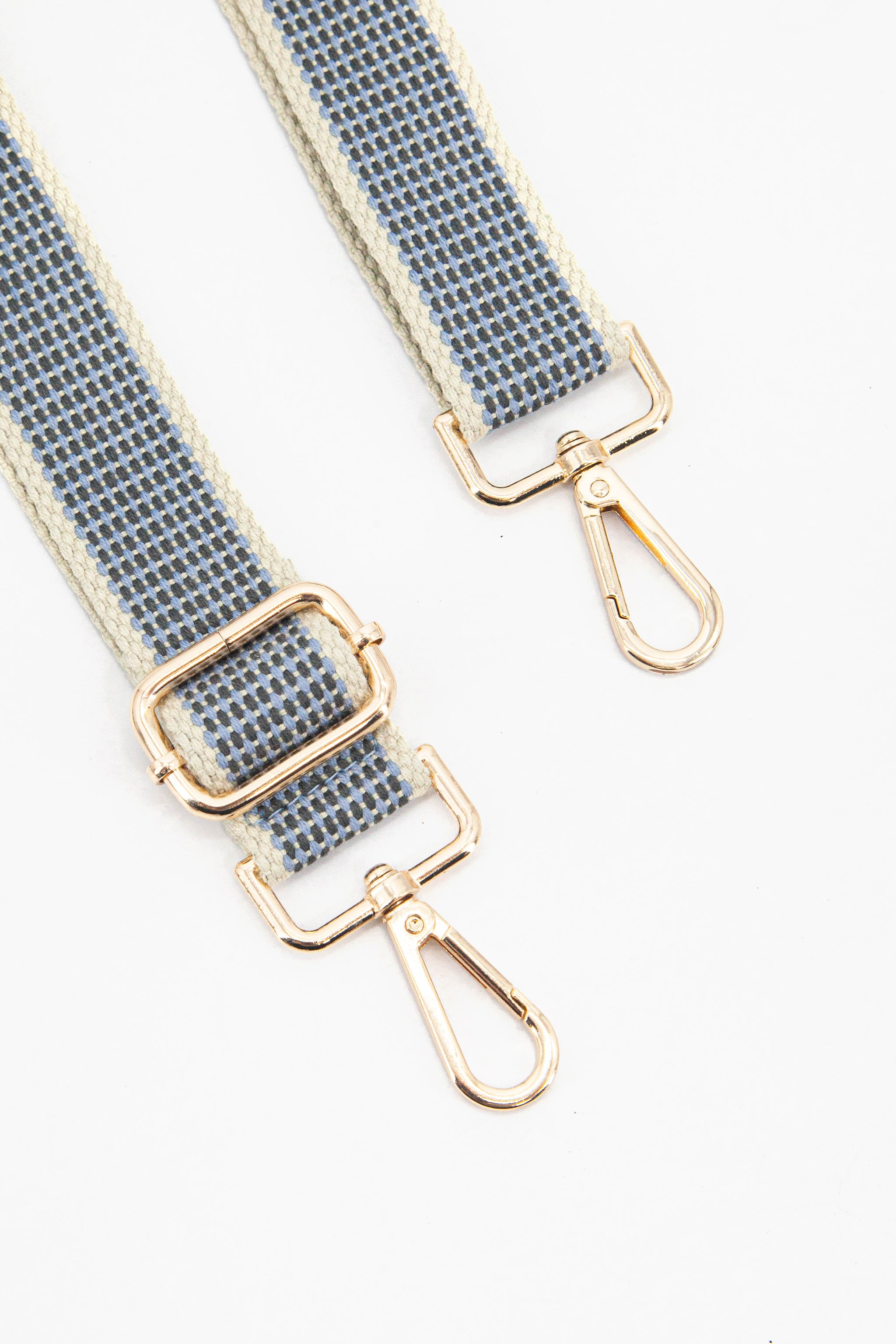 Blue Rattan Woven Wide Bag Strap, Image 2 of 4