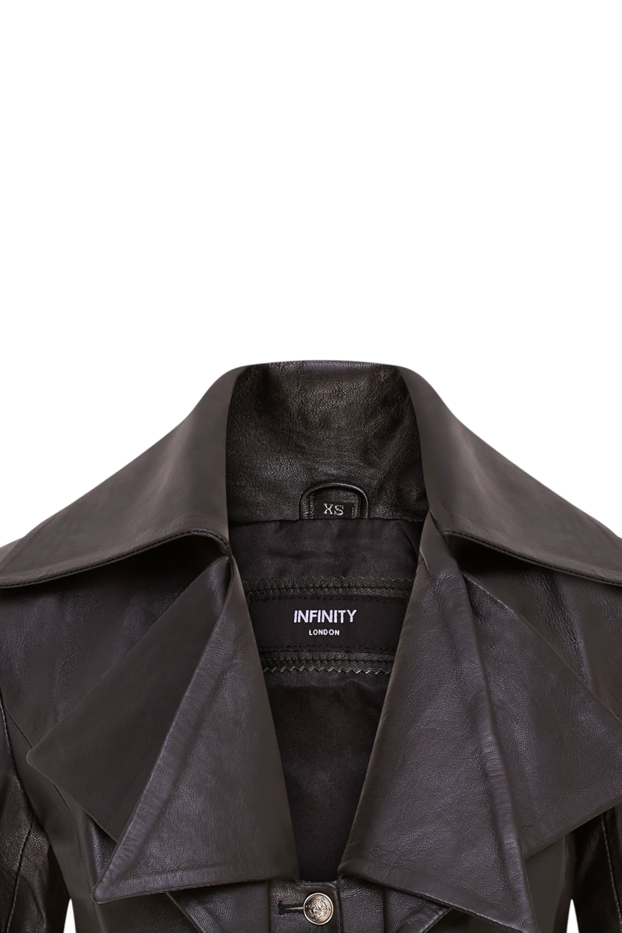 Black Infinity Leather Black Gothic Edwardian Leather Jacket-Sandvika, Image 5 of 6