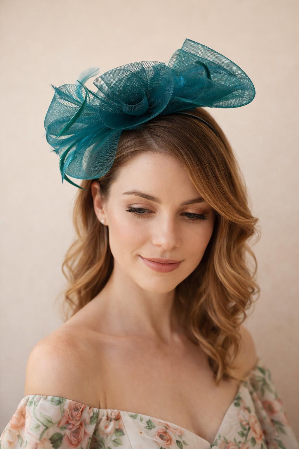 Pink Knot Feather Fascinator