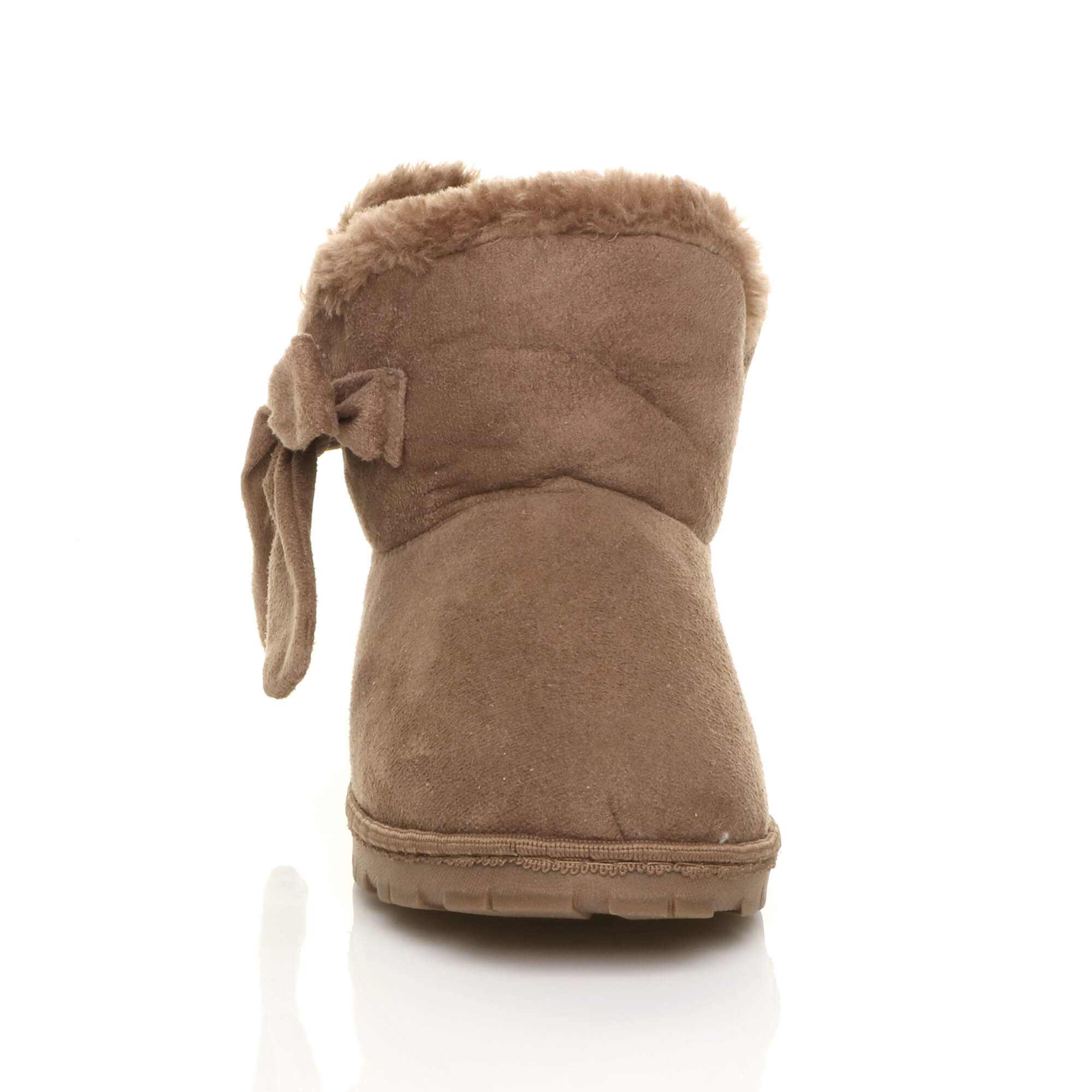 Mocha AJVANI Mocha Faux Fur Lined Ankle Boots Slippers, Image 6 of 6