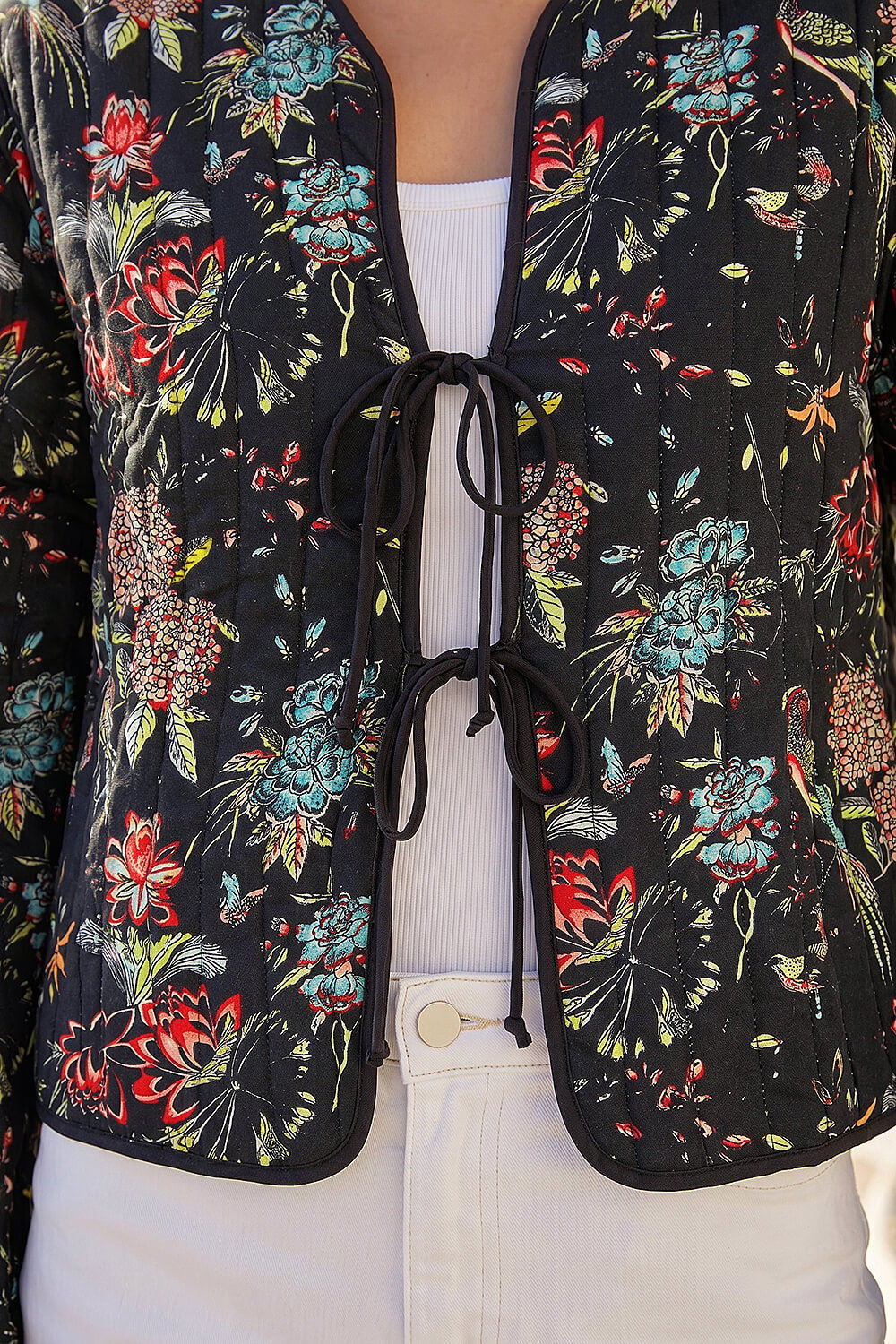 Black Dusk Reversible Printed Quilted Jacket, Image 6 of 5
