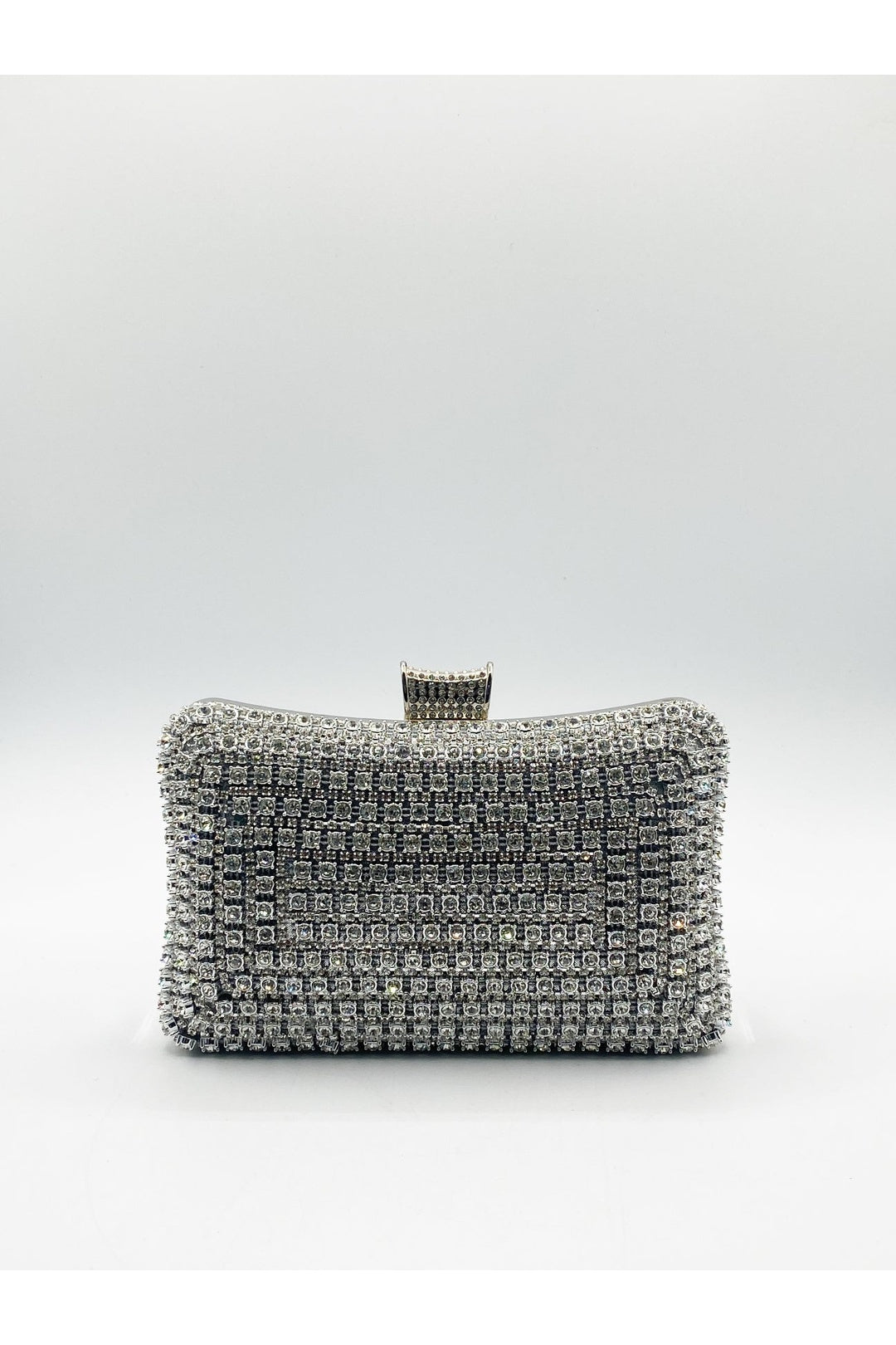 Silver Silver Diamante Clutch Bag, Image 1 of 6