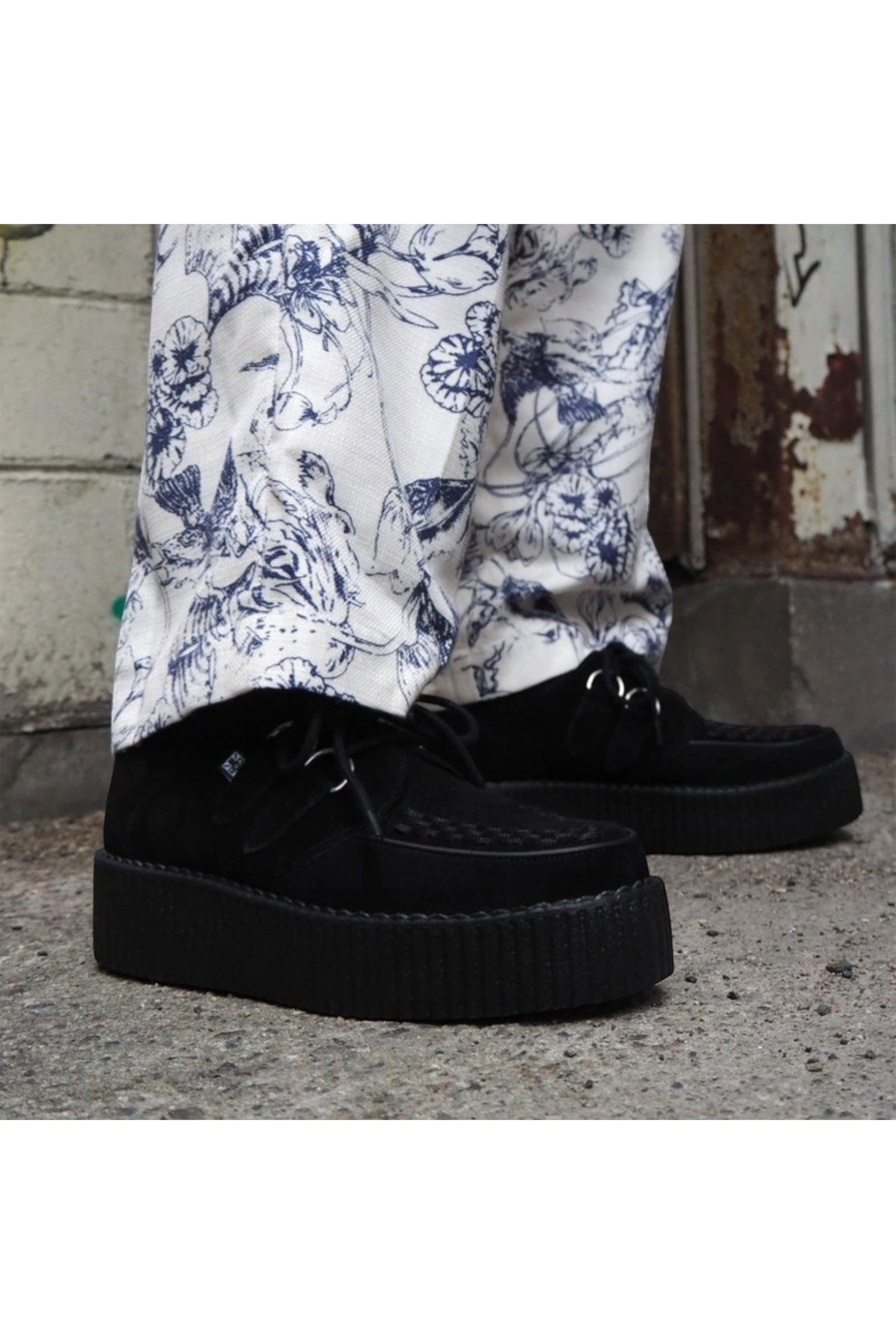 Black TUK Footwear Black Viva High Creeper Goth Shoes - AV7757, Image 7 of 7