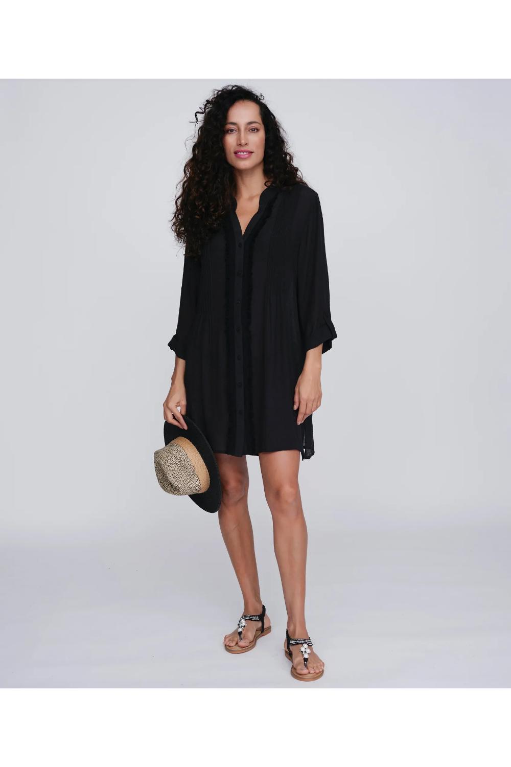 Black Farrah - Two Tone Straw Fedora, Image 2 of 3